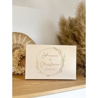 Personalisierte Erinnerungskiste | Geschenk Hochzeit Verlobung Brautpaar Jahrestag Erinnerungsbox Paare Mit Namen von ViliveDE