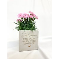 Personalisiertes Geschenk Erzieher Blumentopf | Idee Abschiedsgeschenk Betonoptik Keramik Kindergarten Schule Tagesmutter Lehrer von ViliveDE