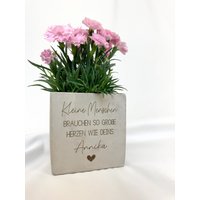 Personalisiertes Geschenk Erzieherin Blumentopf | Idee Abschiedsgeschenk Betonoptik Keramik Kindergarten Schule Tagesmutter Lehrer von ViliveDE