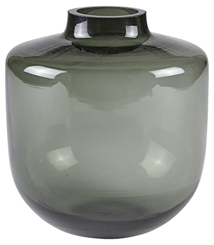 Villa Collection Daun Vase Dia. 15 x 16 cm Grau Glas von Villa Collection