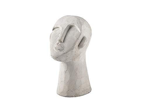 Villa Collection Denmark Kleiner Dekokopf 15cm Figur Kopf Beton geometrisch modern grau von Villa Collection