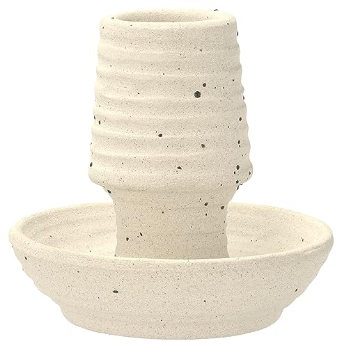 Villa Collection ELV Kerzenhalter Dia 8,5 x 8 cm Offwhite von Villa Collection