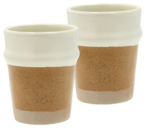 Villa Collection Evig Becher Dia 8 x 10 cm 0,35 Liter 2 Stck. Amber/Creme von Villa Collection