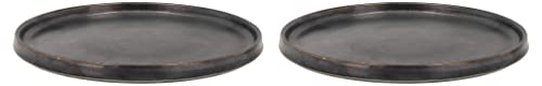 Villa Collection Fjord Lunchteller Dia 20,5 x 1,5 cm 2 Stck. Schwarz metallic von Villa Collection