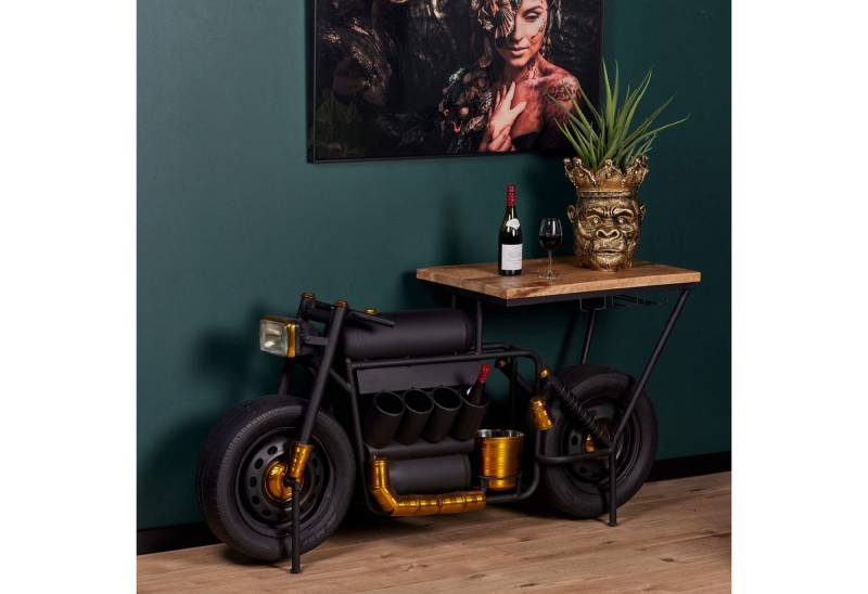Villa Möbel Bartisch Darky Bar Tisch Motorrad (Packung, 1-St., 1 Bartisch), Bartisch in Motorad-Style von Villa Möbel