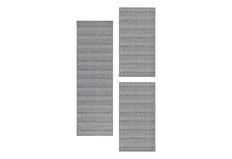 Villa Möbel Bettumrandung Bordüre Design, Höhe 0 mm, (3-tlg), Outdoor Teppich Boho Design Wetterfest für Terrasse Balkon Küche von Villa Möbel