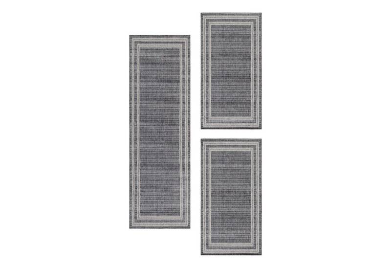 Villa Möbel Bettumrandung Bordüre Design, Höhe 0 mm, (3-tlg), Outdoor Teppich Bordüre Design Wetterfest für Terrasse Balkon Küche von Villa Möbel