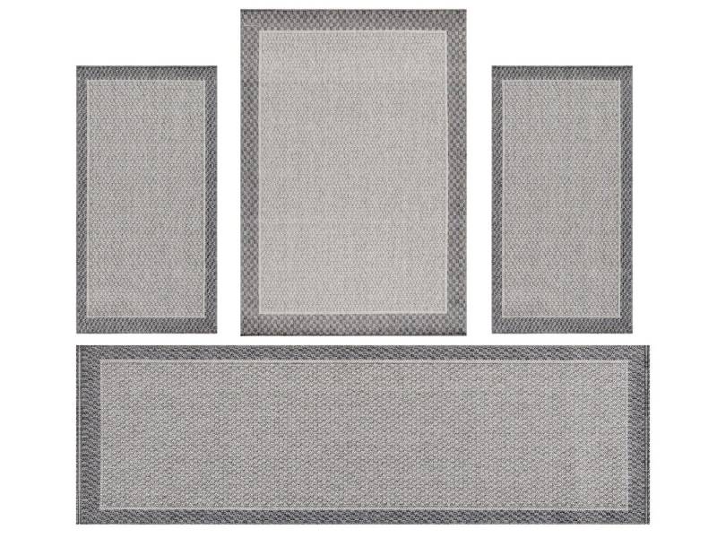 Villa Möbel Bettumrandung Bordüre Design, Höhe 0 mm, (4-tlg), Outdoor Teppich Bordüre Design Wetterfest für Terrasse Balkon Küche von Villa Möbel