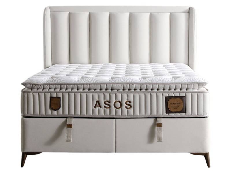 Villa Möbel Boxspringbett Asos (Bett Set, Bett Set), XXL-Bettkasten mit Gasdruckfedern  mühelos & geräumig von Villa Möbel