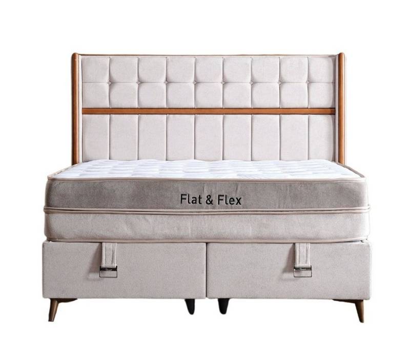 Villa Möbel Boxspringbett Flat&Flex (Bett), XXL-Bettkasten mit Gasdruckfedern  mühelos & geräumig von Villa Möbel
