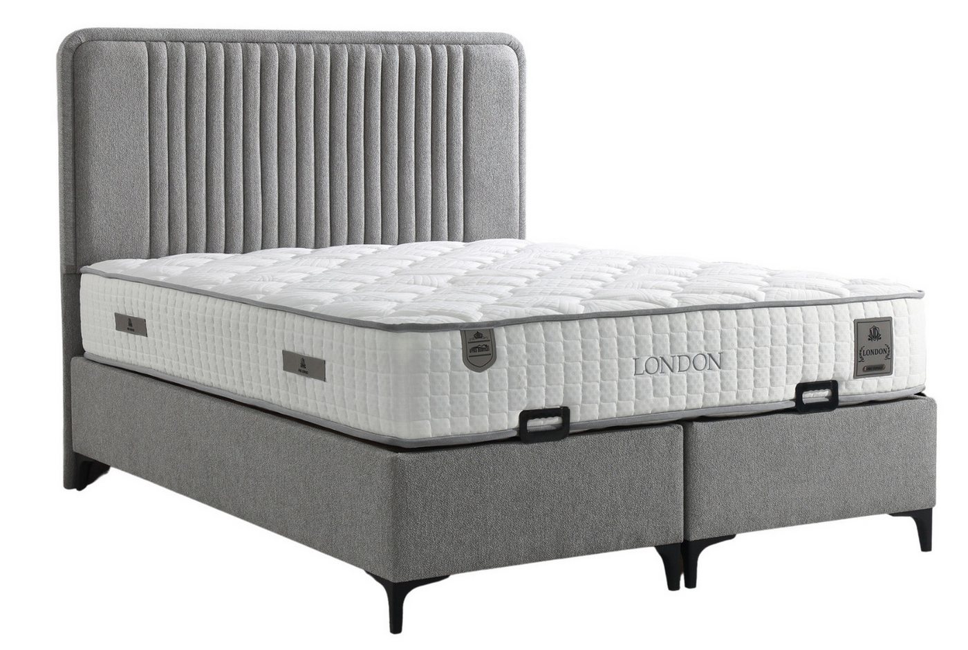 Villa Möbel Boxspringbett London (Bett), XXL-Bettkasten mit Gasdruckfedern mühelos & geräumig Villa Möbel Boxspringbett London (Bett), XXL-Bettkasten mit Gasdruckfedern mühelos & geräumig von Villa Möbel