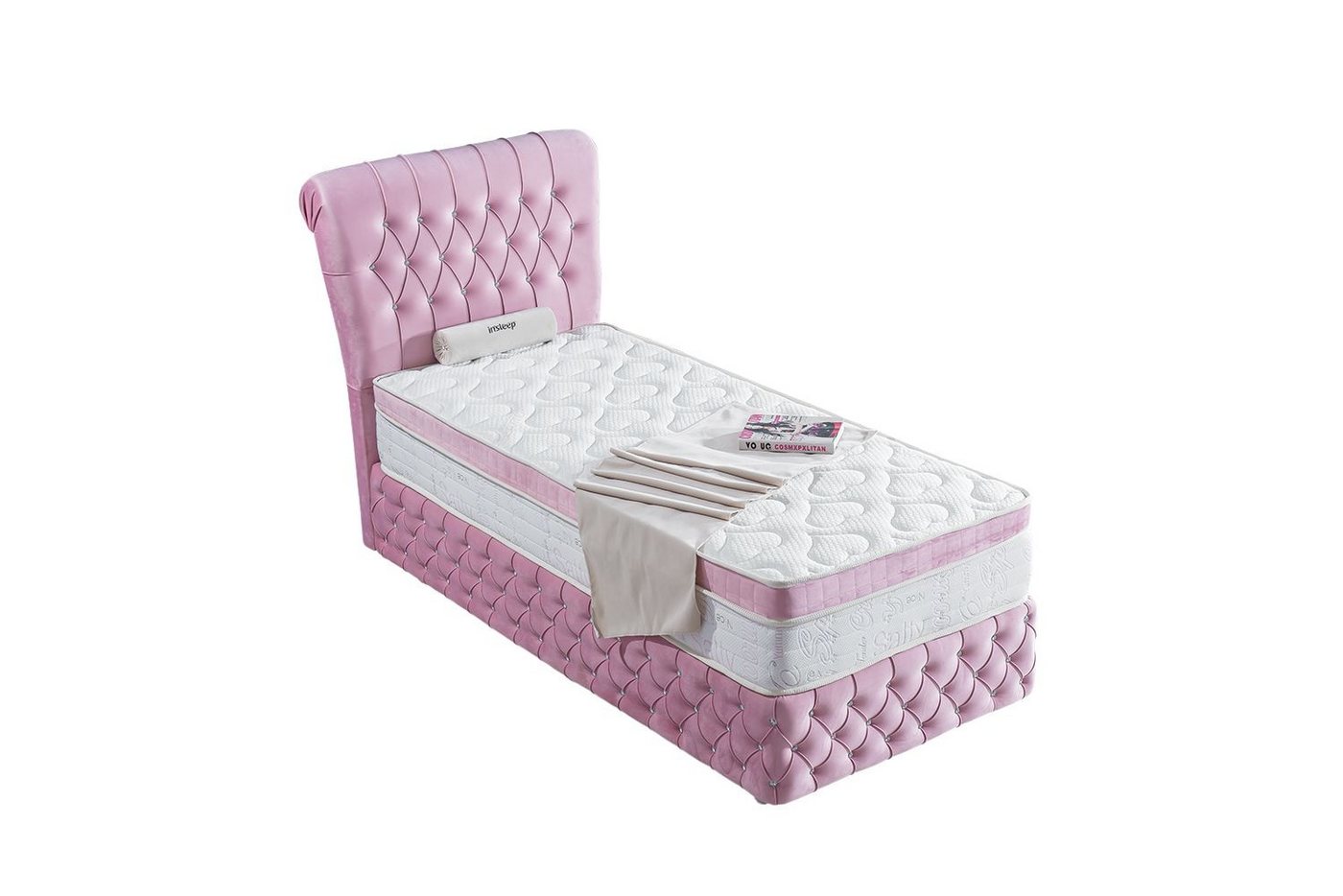 Villa Möbel Boxspringbett SWEET (Bett, Bett), Bettkasten mit XXL Stauraum & Gasdruckfedern für einfache Handhabung von Villa Möbel