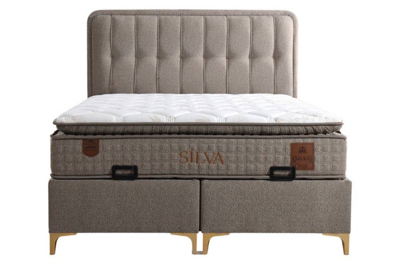 Villa Möbel Boxspringbett Silva (Bett), XXL-Bettkasten mit Gasdruckfedern  mühelos & geräumig von Villa Möbel