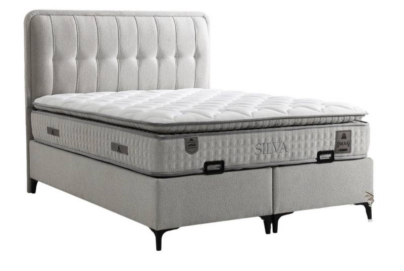 Villa Möbel Boxspringbett Silva (Bett Set), XXL-Bettkasten mit Gasdruckfedern  mühelos & geräumig von Villa Möbel