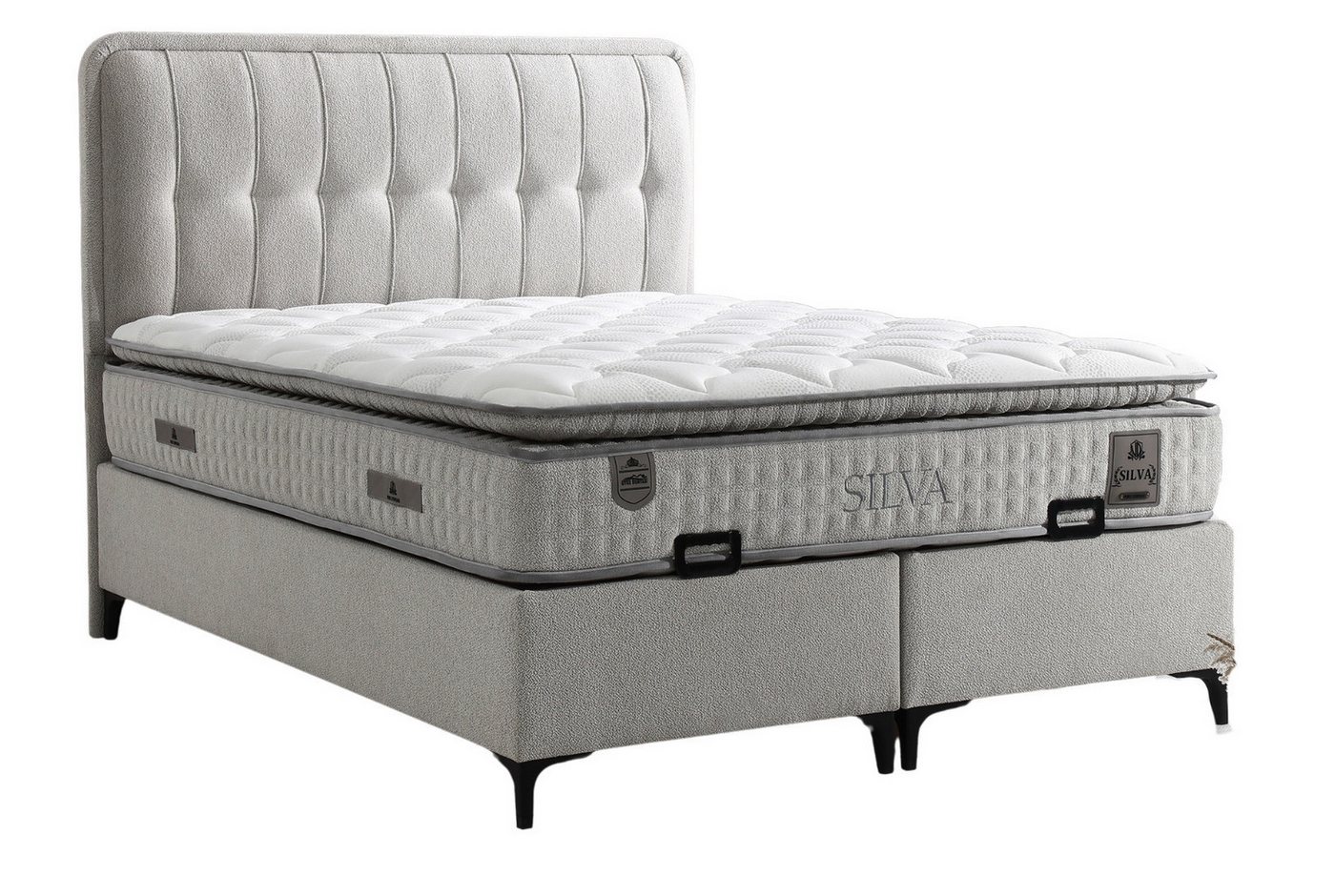 Villa Möbel Boxspringbett Silva (Bett), XXL-Bettkasten mit Gasdruckfedern mühelos & geräumig Villa Möbel Boxspringbett Silva (Bett), XXL-Bettkasten mit Gasdruckfedern mühelos & geräumig von Villa Möbel