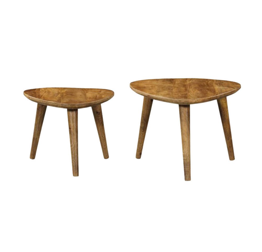 Villa Möbel Couchtisch Couchtisch 2er-Set Dakota (Set, 2-St., 2er-Set), Mango Massivholz mit Holzfüßen von Villa Möbel
