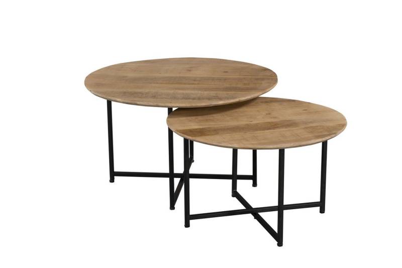 Villa Möbel Couchtisch Couchtisch Darlington 2er-Set (Set, 2-St., 2er-Set), Massivholz mit Matrix-Gestell von Villa Möbel