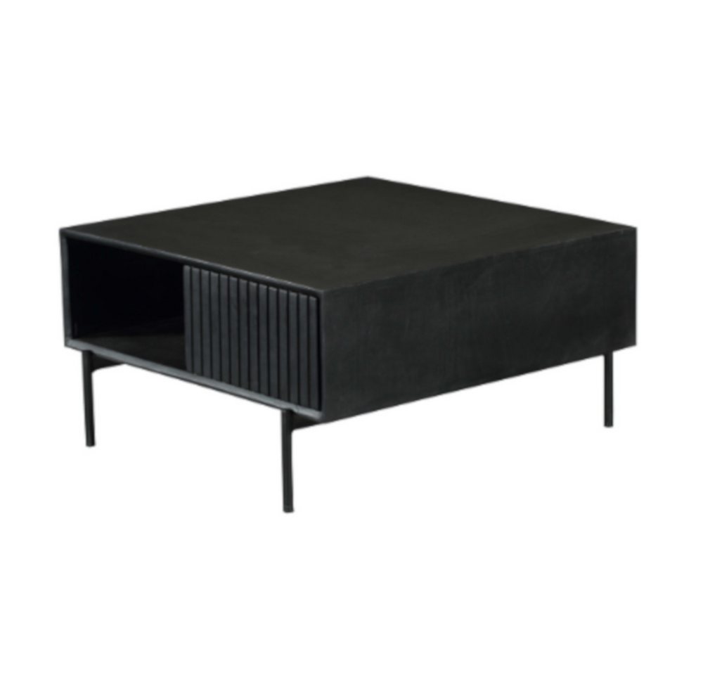 Villa Möbel Couchtisch Couchtisch Ellison 80x80 cm (Packung, 1-St., 1 Tisch), Die Metallbeine sind mit einem schwarzen Lack überzogen. von Villa Möbel