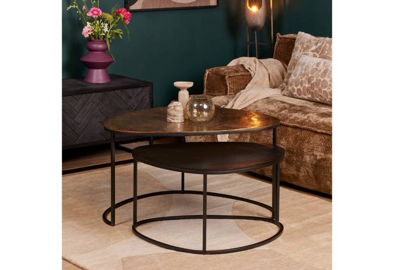 Villa Möbel Couchtisch Couchtisch-Set Jadiel (Set, 2-St., 2er Set), Aluminium-Tischplatten mit Metallgestell von Villa Möbel