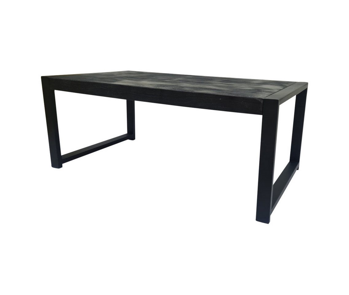 Villa Möbel Couchtisch Couchtisch Zavan Black 110 cm (Packung, 1-St., 1 Tisch), Massivholz mit U-Gestell von Villa Möbel