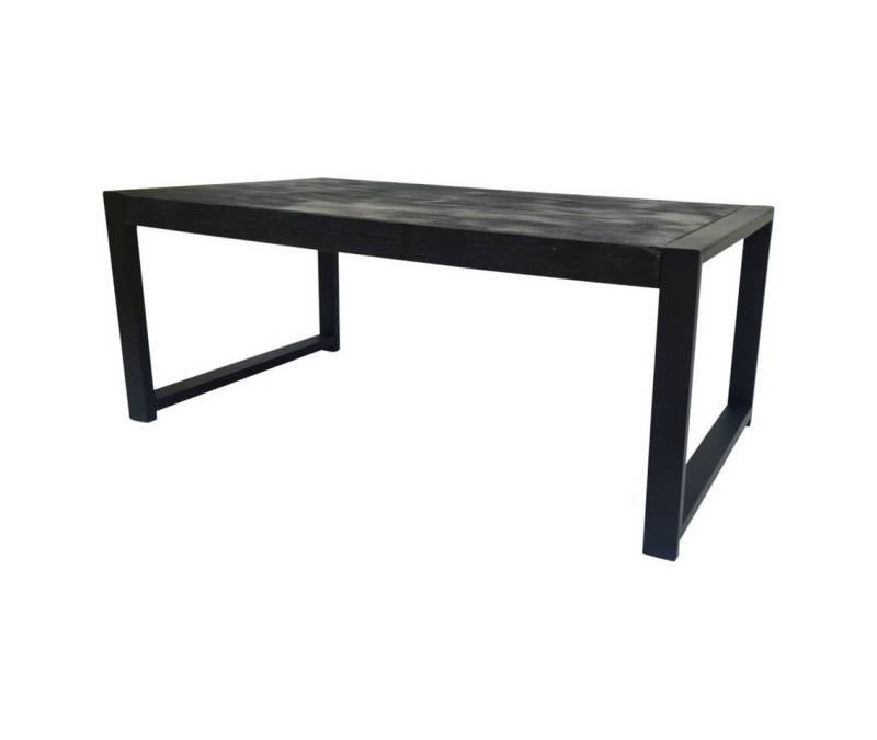 Villa Möbel Couchtisch Couchtisch Zavan Black 110 cm (Packung, 1-St., 1 Tisch), Massivholz mit U-Gestell von Villa Möbel