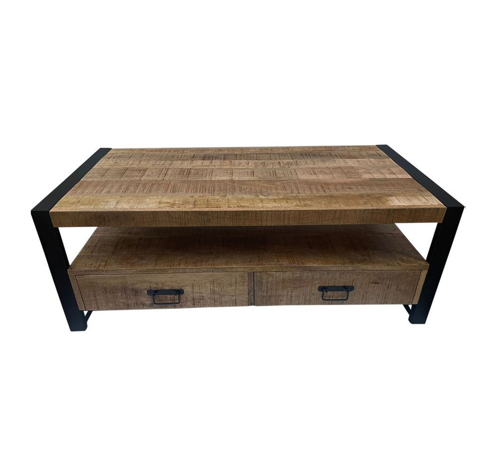 Villa Möbel Couchtisch Couchtisch Zavan mit 4 Schubladen (Packung, 1-St., 1 Tisch), Massivholz mit U-Gestell von Villa Möbel