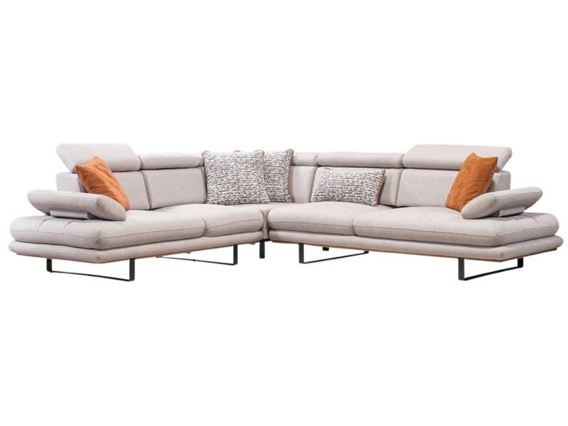 Villa Möbel Ecksofa Tesla, 1 Teile, mit Schlaffunktion durch verstellbare Rückenlehne von Villa Möbel