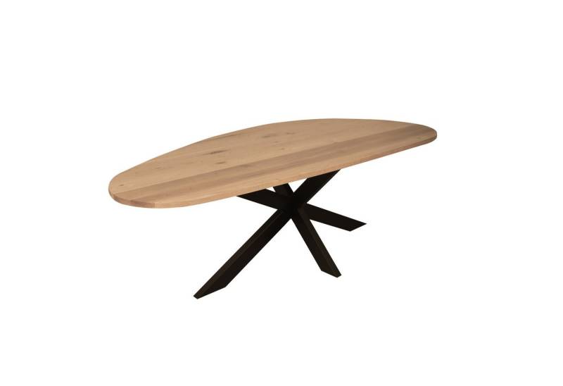 Villa Möbel Esstisch Wolke Eiche, Eichenholzplatte organisch auf schwarzem Matrix-Gestell modern elegant Villa Möbel Esstisch Wolke Eiche, Eichenholzplatte organisch auf schwarzem Matrix-Gestell modern elegant von Villa Möbel