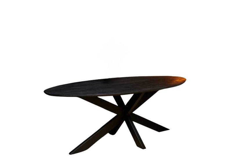 Villa Möbel Esstisch Esstisch Cosmopolitan Oval (Packung, 1-St., 1 Tisch), Massivholz mit Matrix-Gestell von Villa Möbel