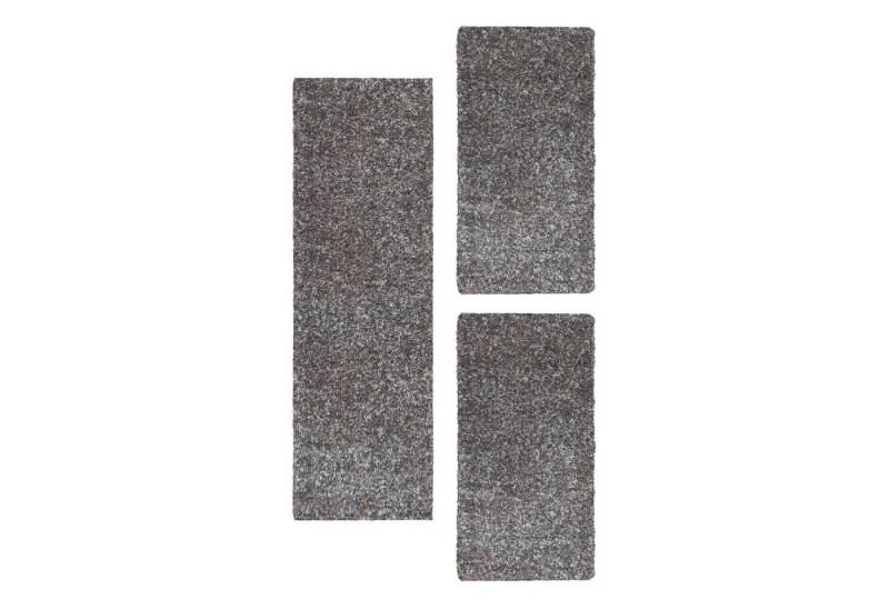 Villa Möbel Hochflor-Bettumrandung Meliert Design, Höhe 30 mm, (3-tlg), Teppich Meliert Design Teppich Wohnzimmer versch. farben und größen von Villa Möbel