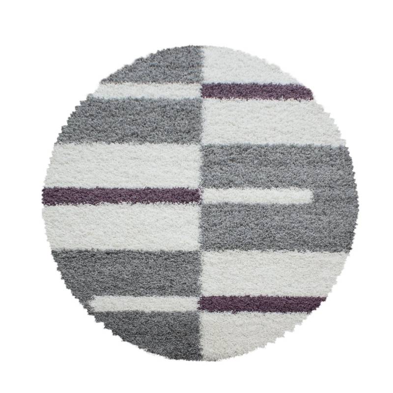 Villa Möbel Hochflor-Teppich Galiva, Höhe: 30 mm, Teppich Kariert Design Teppich im modern Stil Teppich Wohnzimmer von Villa Möbel