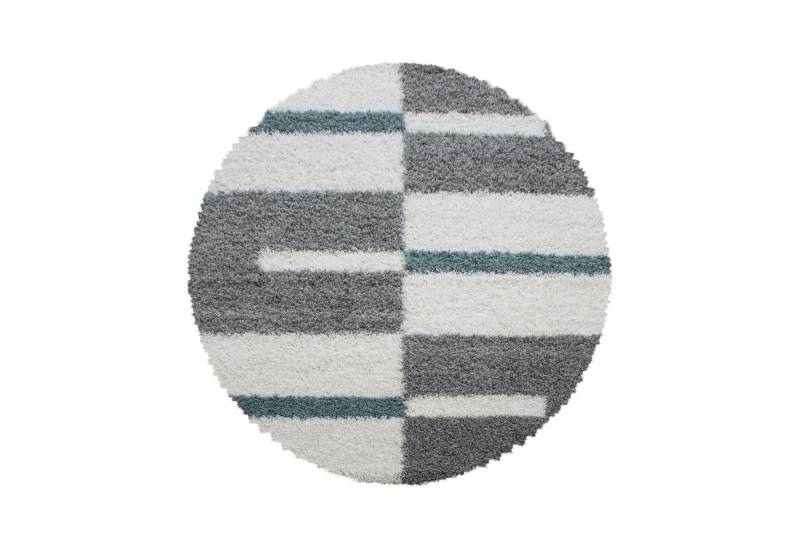 Villa Möbel Hochflor-Teppich Galiva, Höhe: 30 mm, Teppich Kariert Design Teppich im modern Stil Teppich Wohnzimmer von Villa Möbel