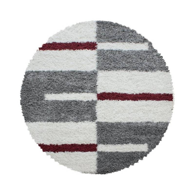 Villa Möbel Hochflor-Teppich Galiva, Höhe: 30 mm, Teppich Kariert Design Teppich im modern Stil Teppich Wohnzimmer von Villa Möbel
