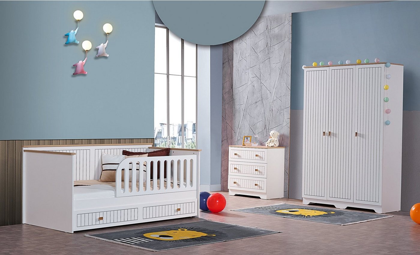 Villa Möbel Jugendzimmer-Set New Joker Montessori Bett, (4-tlg) von Villa Möbel