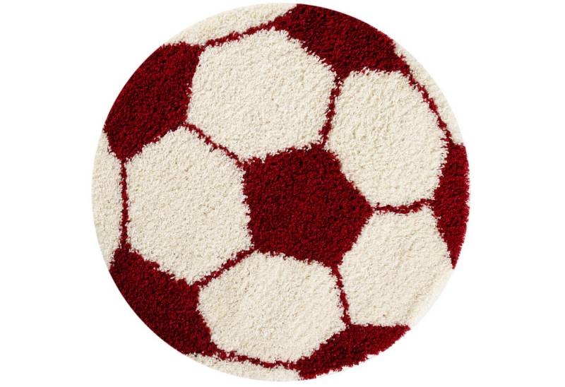 Villa Möbel Kinderteppich Funivo, Höhe: 30 mm, Kinder Teppich Fußball-Form Kinderzimmer versch.farben und größen von Villa Möbel