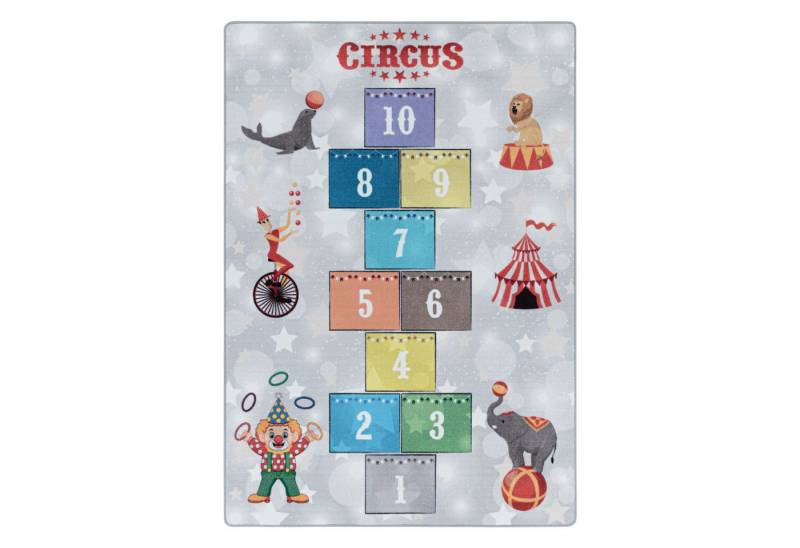 Villa Möbel Kinderteppich Plaelle, Rechteckig, Höhe: 7 mm, Teppich Kinderzimmer Himmel und Hölle Rutschfest Waschbar von Villa Möbel