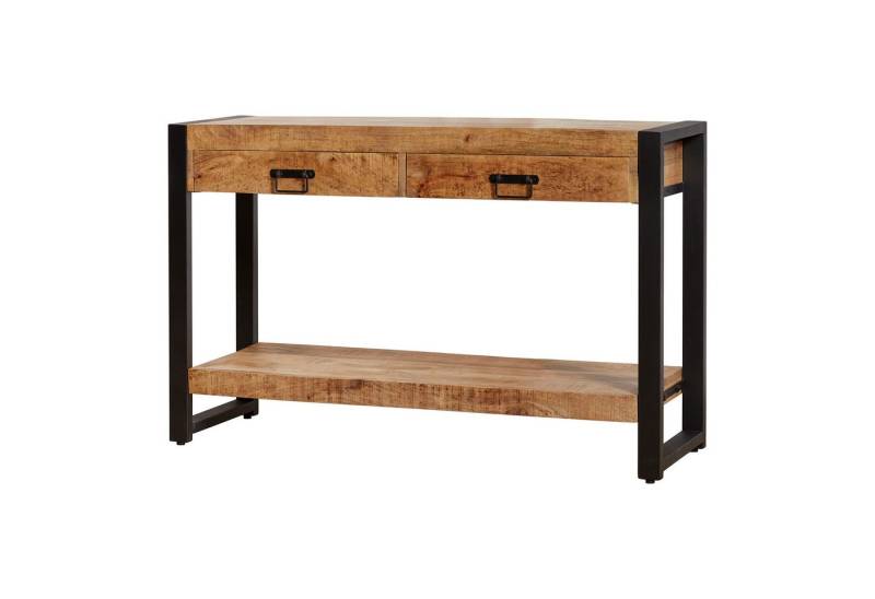 Villa Möbel Konsolentisch Konsolentisch Zavan (Packung, 1-St., 1 Konsolentisch), Mangoholz mit Metallrahmen im Indusrial-Style von Villa Möbel