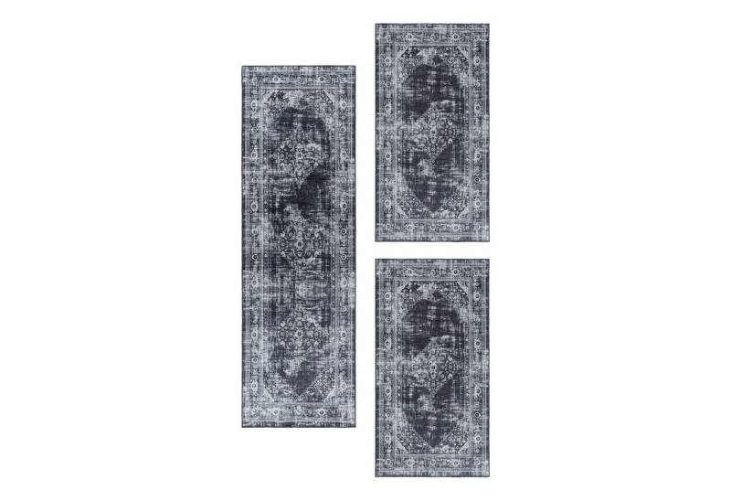 Villa Möbel Kurzflor-Bettumrandung Orientalisch Design, Höhe 7 mm, (3-tlg), Waschbarer Teppich Orient Design Rutschfest Teppich Wohnzimmer von Villa Möbel