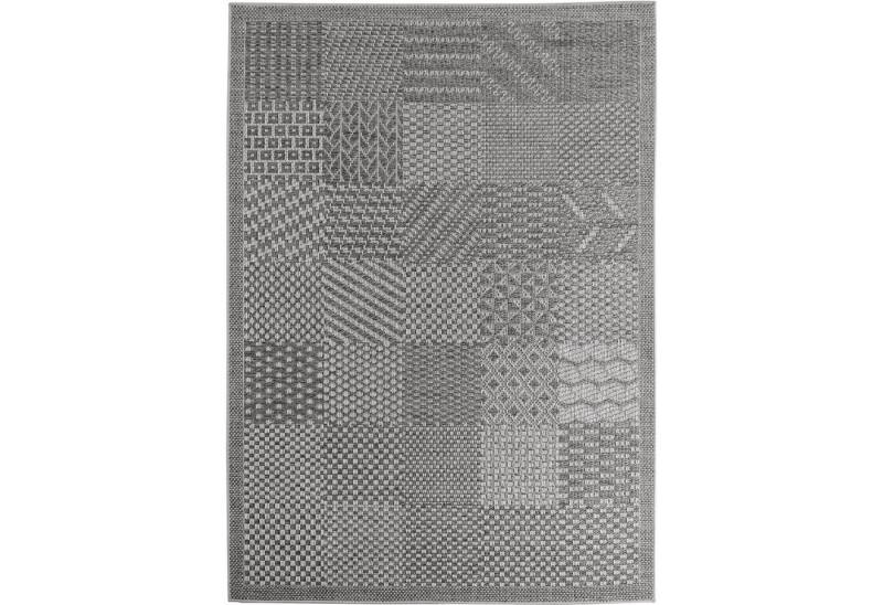 Villa Möbel Outdoorteppich Ibiiva, Rechteckig, Höhe: 5 mm, Indoor Outdoor Teppich Wetterfest 3D Optik Wohnzimmer Küchen Terrasse von Villa Möbel