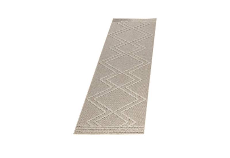 Villa Möbel Outdoorteppich Pativa, Höhe: 8 mm, In& Outdoor Teppich Beige Boho Design für Küchen Balkon Terrasse von Villa Möbel