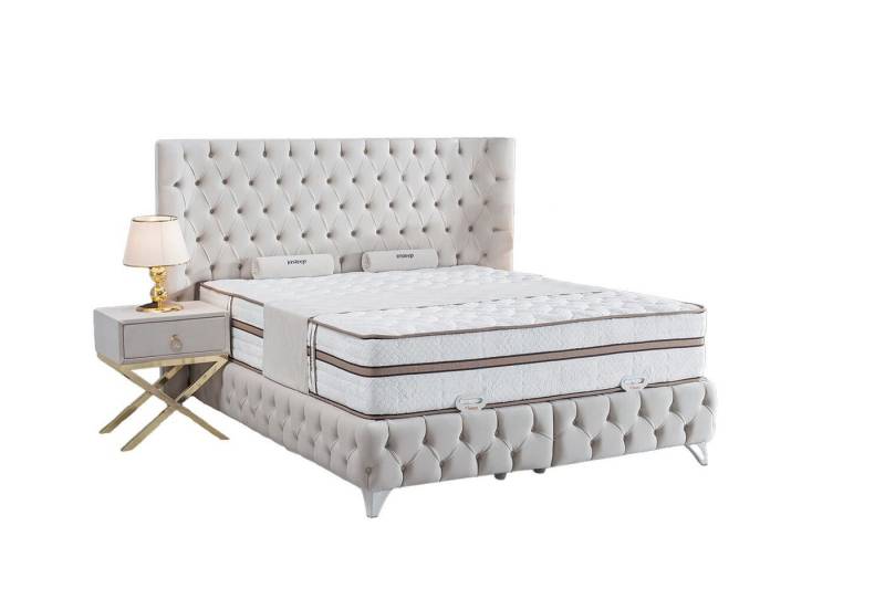 Villa Möbel Boxspringbett AMORE (Bett, Bett), Bettkasten mit XXL Stauraum & Gasdruckfedern für einfache Handhabung von Villa Möbel