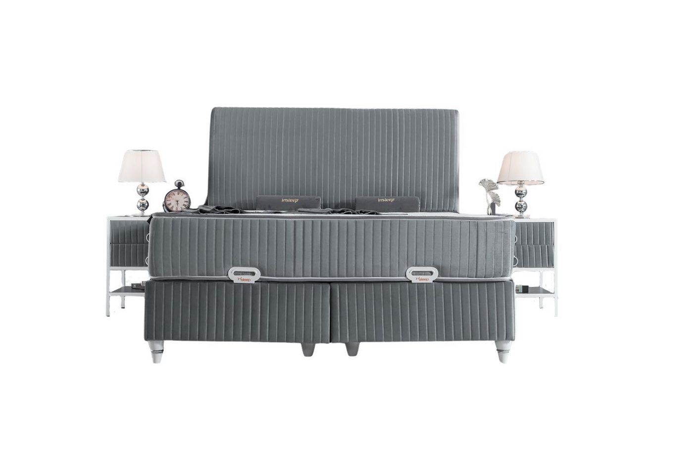 Villa Möbel Boxspringbett LINA (Bett, Bett), Bettkasten mit XXL Stauraum & Gasdruckfedern für einfache Handhabung von Villa Möbel