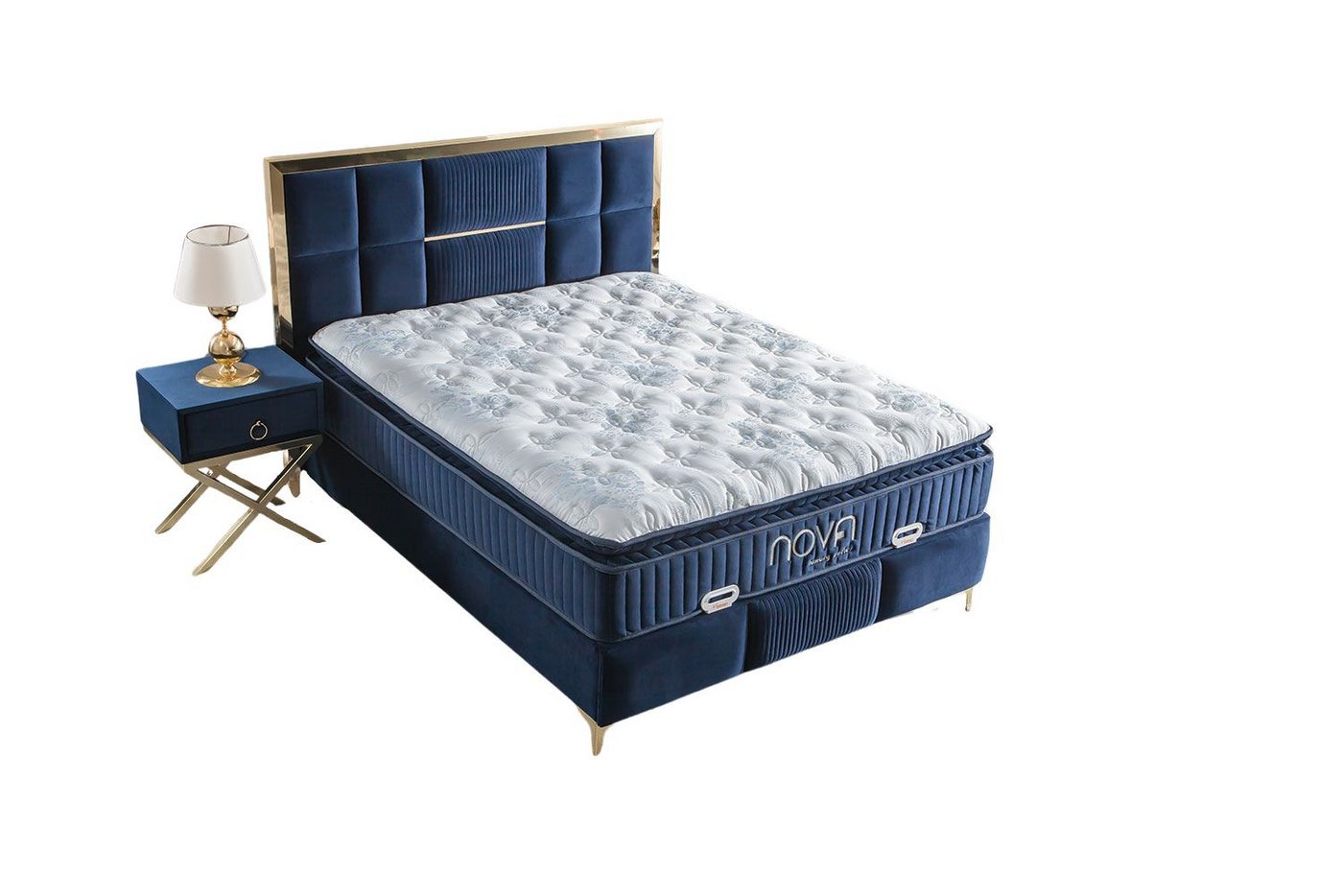 Villa Möbel Boxspringbett NOVA (Bett, Bett), Bettkasten mit XXL Stauraum & Gasdruckfedern für einfache Handhabung von Villa Möbel