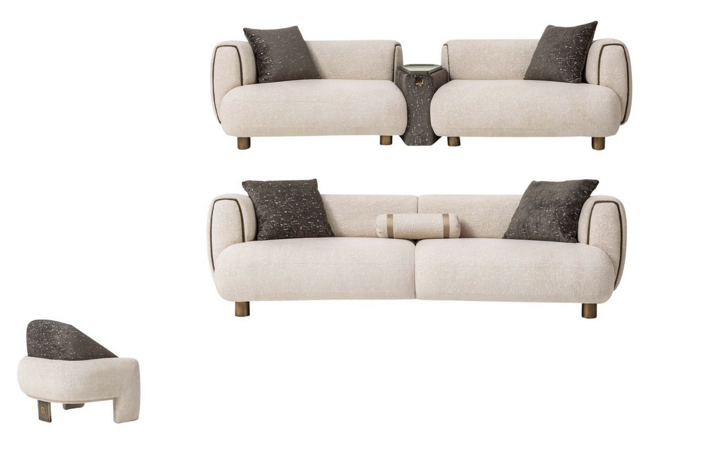 Villa Möbel Polstergarnitur Artemis, (Set, 3-tlg) Villa Möbel Polstergarnitur Artemis, (Set, 3-tlg) von Villa Möbel