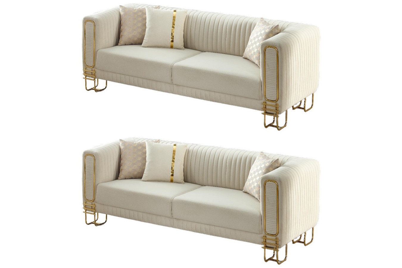 Villa Möbel Polstergarnitur Delphi, (Set, 2-tlg), Hand Made Quality, pflegeleichter Mikrofasersamtstoff von Villa Möbel