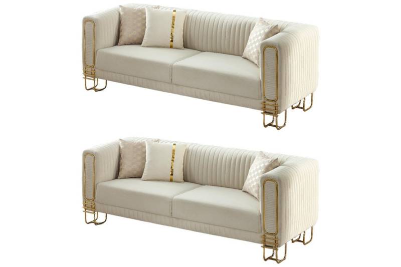 Villa Möbel Polstergarnitur Delphi, (Set, 2-tlg), Hand Made Quality, pflegeleichter Mikrofasersamtstoff von Villa Möbel