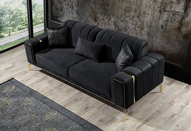 Villa Möbel Polstergarnitur Eden, (Set, 2-tlg), mit Relax-/Bettfunktion durch umklappbare Rückenlehne von Villa Möbel