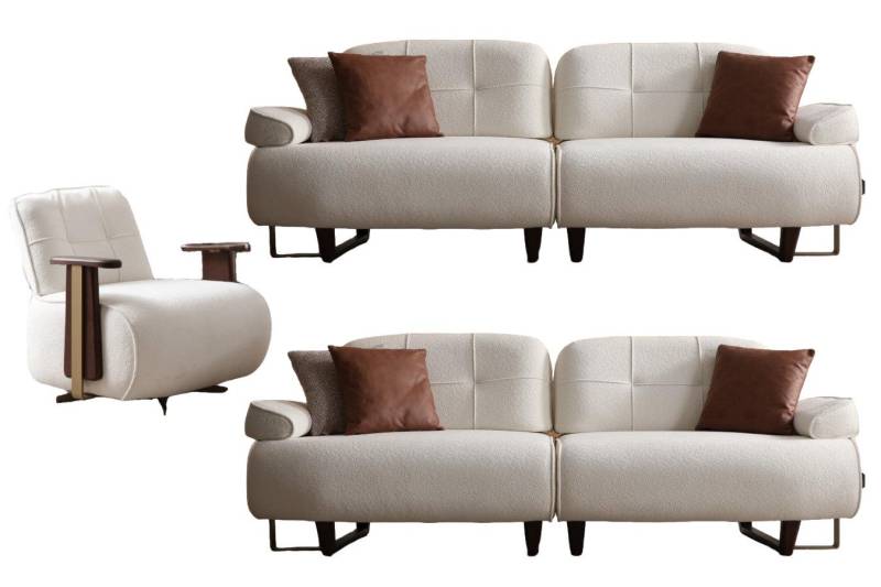 Villa Möbel Polstergarnitur Kansas, Handmade Quality,strapazierfähiger Mikrofaser Stoff Villa Möbel Polstergarnitur Kansas, Handmade Quality,strapazierfähiger Mikrofaser Stoff von Villa Möbel