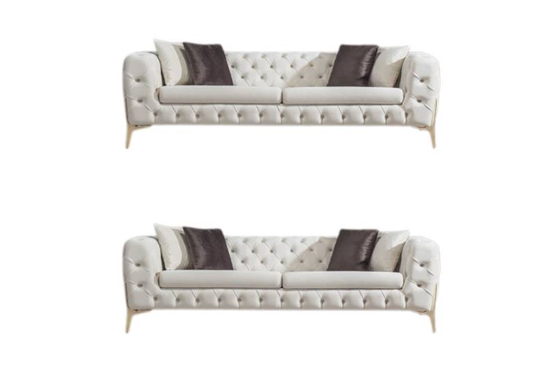 Villa Möbel Polstergarnitur Marrakesh, (Set, 2-tlg), Handmade Quality,strapazierfähiger,pflegeleichter Mikrofaserstoff von Villa Möbel