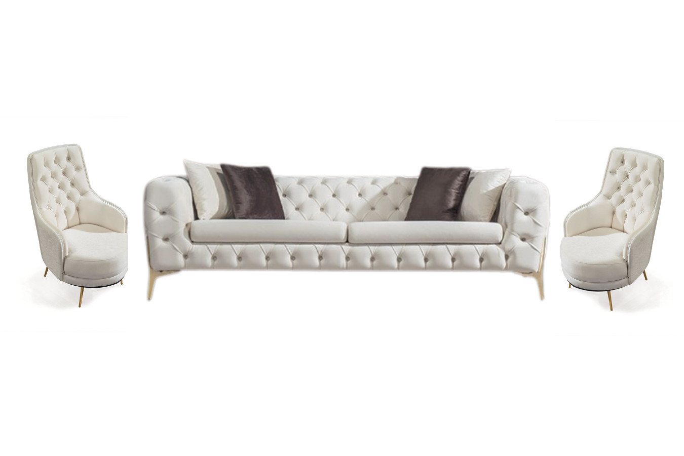 Villa Möbel Polstergarnitur Marrakesh, (Set, 3-tlg), Handmade Quality,strapazierfähiger,pflegeleichter Mikrofaserstoff von Villa Möbel
